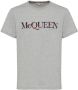 Alexander McQueen Katoenen T-shirt met geborduurd logo Grijs - Thumbnail 1