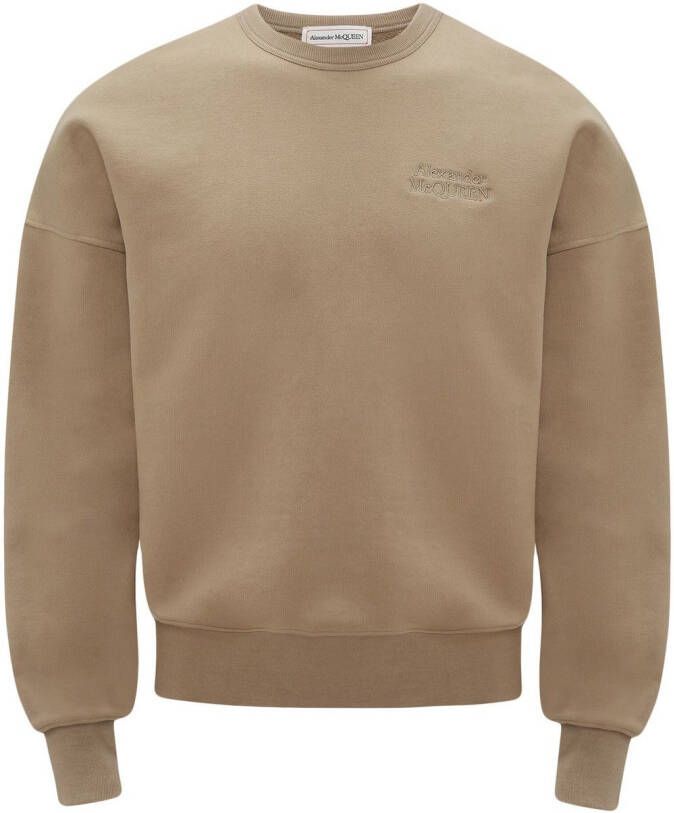 Alexander McQueen Sweater met geborduurd logo Beige