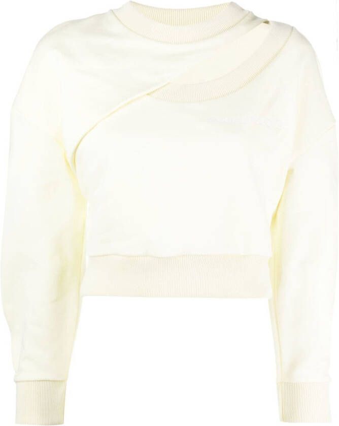 Alexander McQueen Sweater met geborduurd logo Geel
