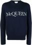 Alexander McQueen Trui met geborduurd logo Blauw - Thumbnail 1