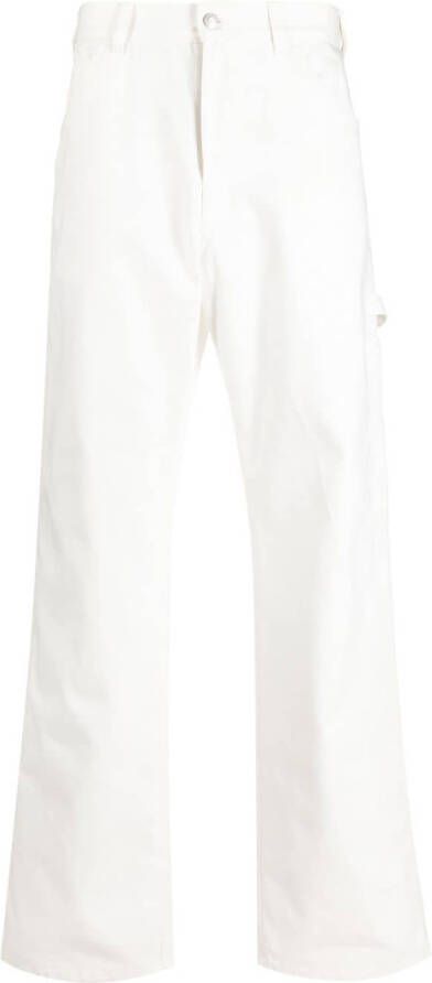 Alexander McQueen Jeans met geborduurd logo Wit