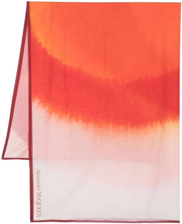 Alexander McQueen Sjaal met kleurverloop Roze