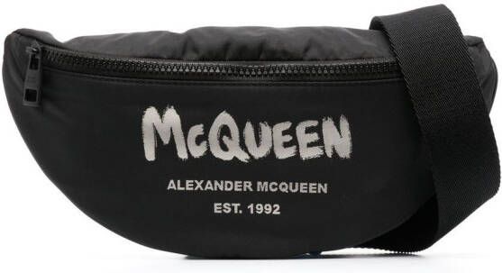 Alexander McQueen Bh met logoprint Zwart