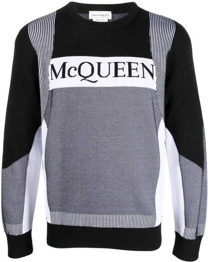 Alexander McQueen Trui met logoprint Zwart