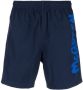 Alexander McQueen Zwembroek met logoprint Blauw - Thumbnail 1