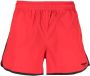 Alexander McQueen Zwembroek met logoprint Rood - Thumbnail 1
