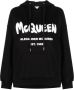 Alexander McQueen Hoodie met logoprint Zwart - Thumbnail 1