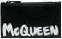 Alexander McQueen Leren portemonnee met logoprint Zwart - Thumbnail 1