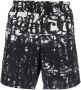 Alexander McQueen Zwembroek met logoprint Zwart - Thumbnail 1