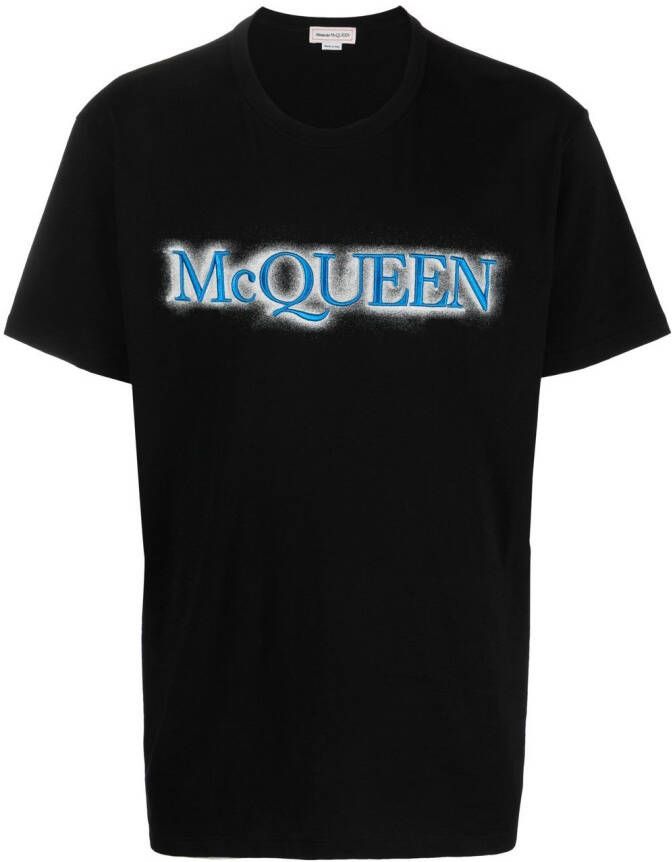 Alexander McQueen T-shirt met logoprint Zwart