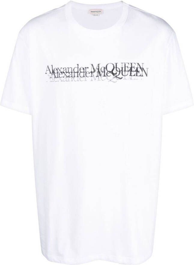 Alexander McQueen T-shirt met logo Wit