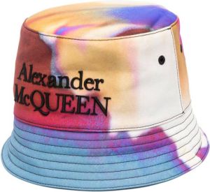 Alexander McQueen Luminous Flower bucket hat Rood