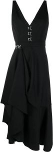 Alexander McQueen Midi-jurk met V-hals Zwart