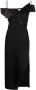 Alexander McQueen Midi-jurk met zijsplit Zwart - Thumbnail 1