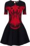 Alexander McQueen Mini-jurk met bloemjacquard Zwart - Thumbnail 1