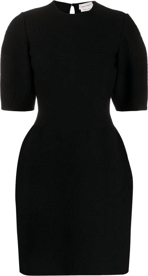 Alexander McQueen Mini-jurk met pofmouwen Zwart