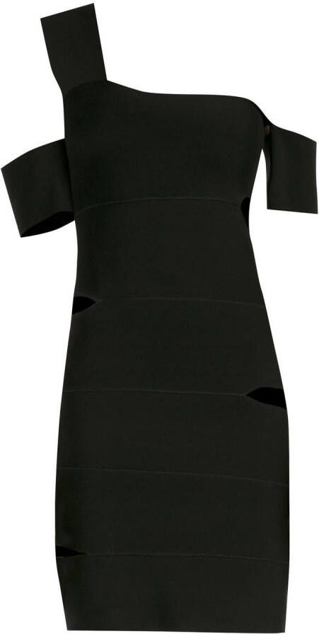 Alexander McQueen Mini-jurk met uitgesneden detail Zwart