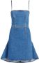 Alexander McQueen Mini-jurk met V-hals Blauw - Thumbnail 1