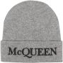 Alexander McQueen Muts met geborduurd logo Grijs - Thumbnail 1