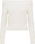Alexander McQueen Off-shoulder trui Beige - Thumbnail 1
