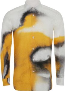 Alexander McQueen Overhemd met abstracte print Geel