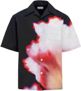 Alexander McQueen Overhemd met bloemenprint Zwart