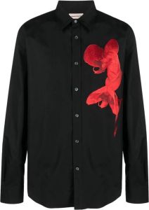 Alexander McQueen Overhemd met borduurwerk Zwart