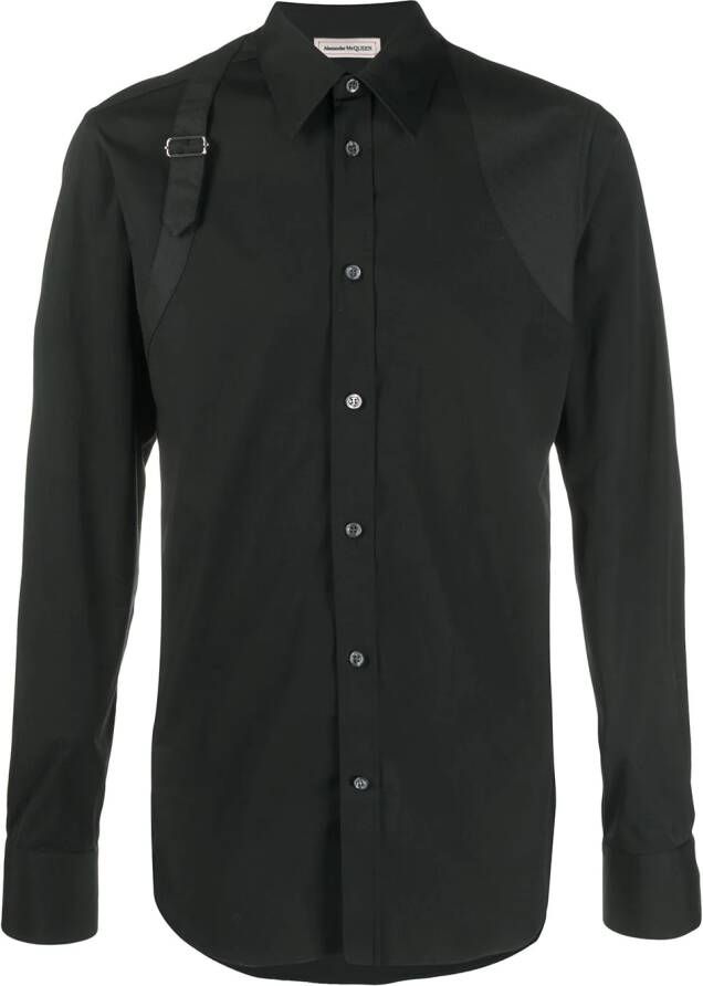 Alexander McQueen Overhemd met gespdetail Zwart