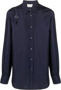 Alexander McQueen Overhemd met harnas-detail Blauw