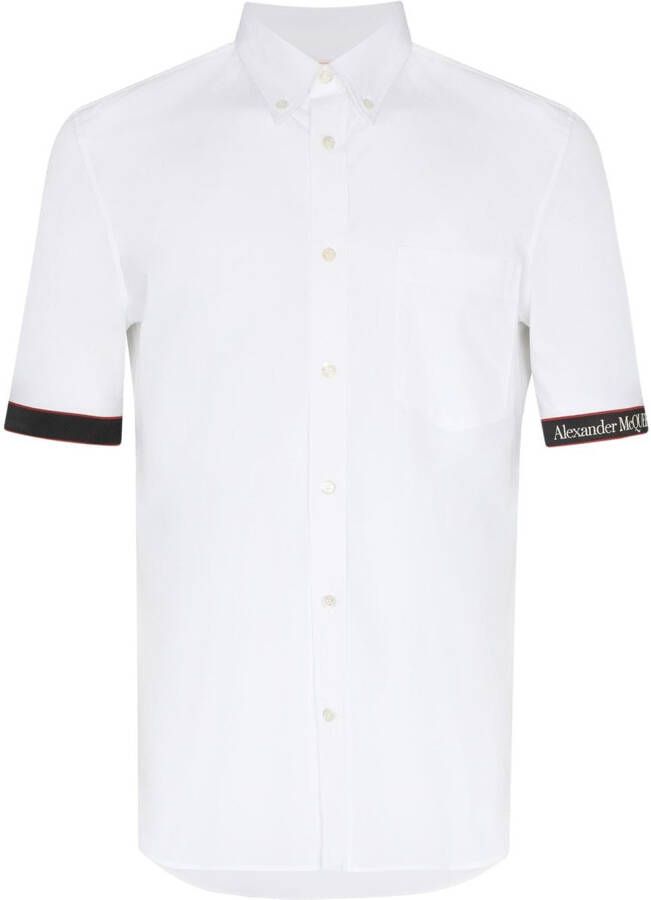 Alexander McQueen Overhemd met logo afwerking Wit