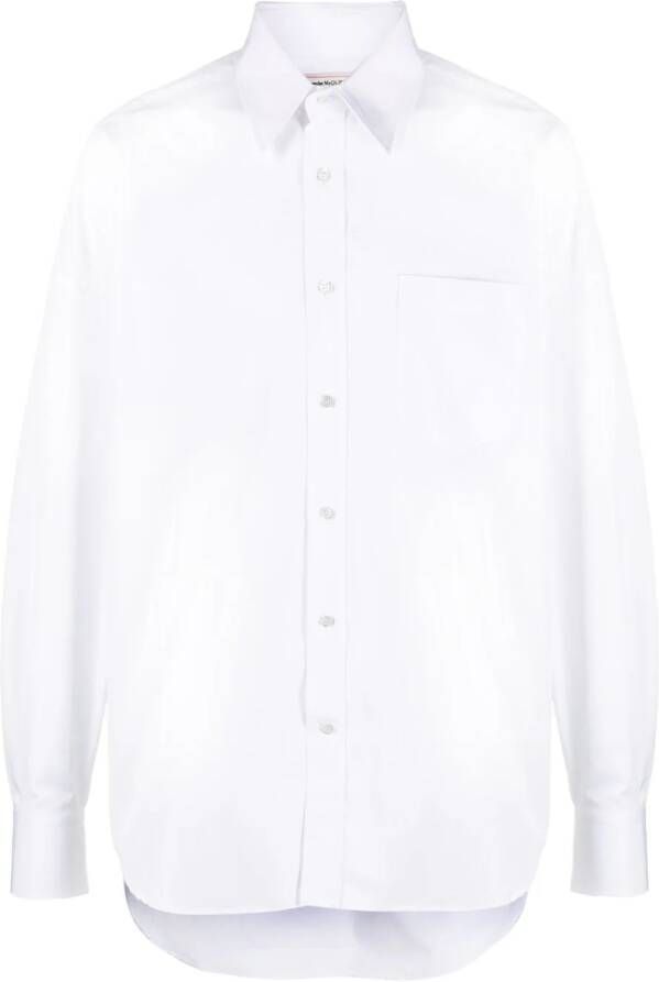 Alexander McQueen Overhemd met puntige kraag Wit