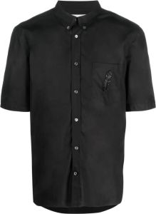Alexander McQueen Overhemd met veren applicatie Zwart