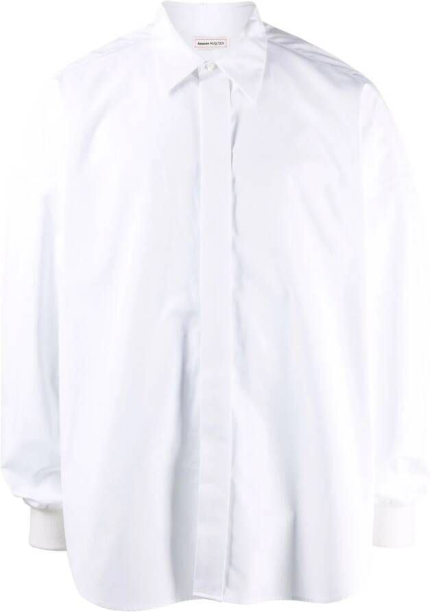 Alexander McQueen Overhemd met verlaagde schouders Wit