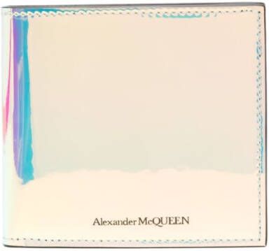 Alexander McQueen Portemonnee met verf-effect Blauw
