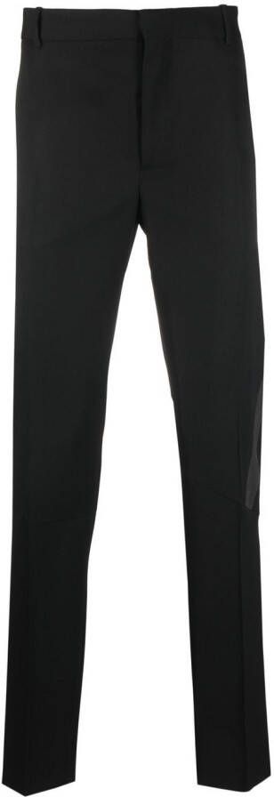 Alexander McQueen Pantalon met gestreept detail Zwart