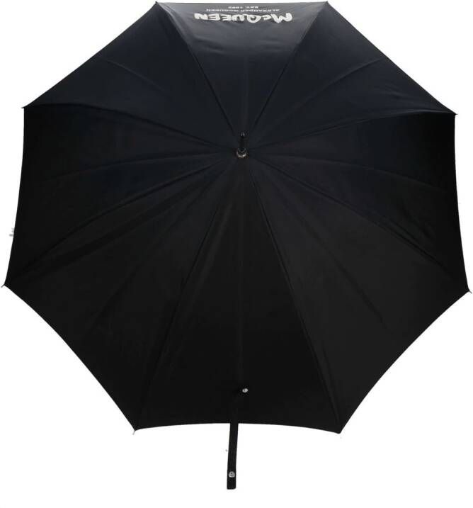 Alexander McQueen Paraplu met logoprint Zwart