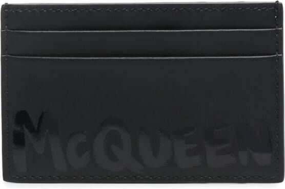 Alexander McQueen Pasjeshouder met logoprint Zwart