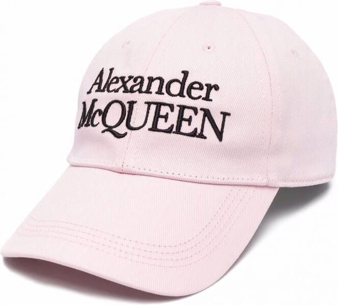 Alexander McQueen Pet met geborduurd logo Roze