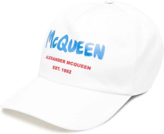 Alexander McQueen Pet met logoprint Wit