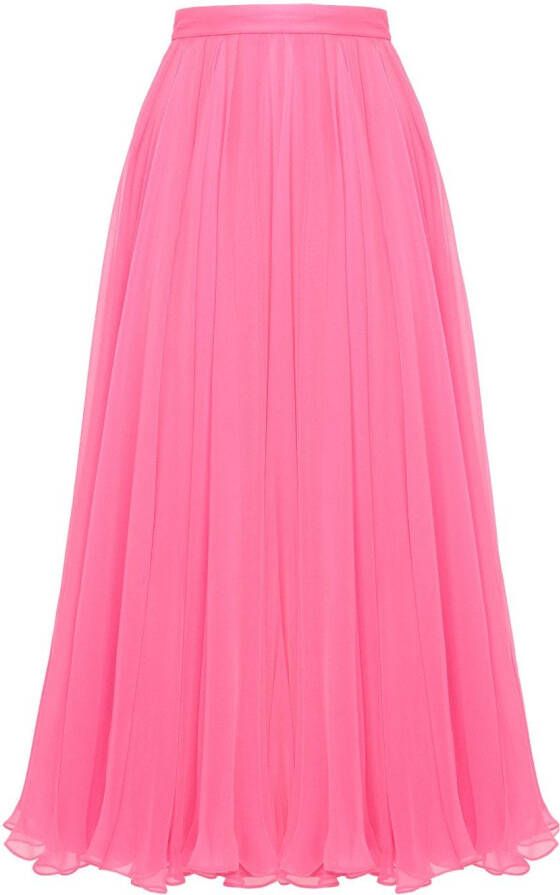 Alexander McQueen Midi-plooirok Roze