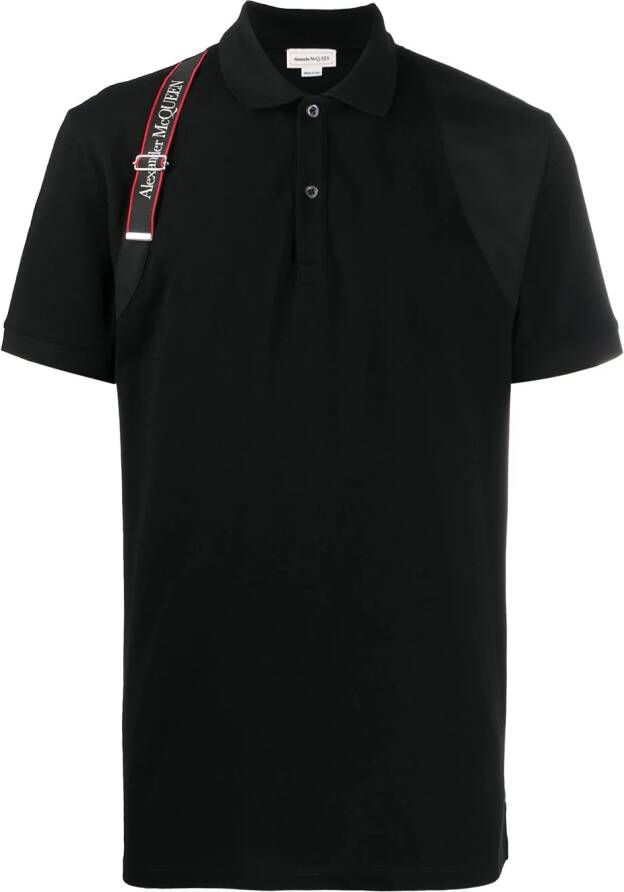 Alexander McQueen Poloshirt met logo Zwart