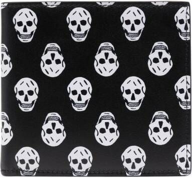 Alexander McQueen Portemonnee met doodskopprint Zwart