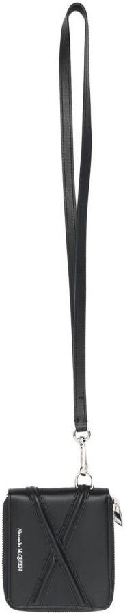 Alexander McQueen Portemonnee met gegraveerd logo Zwart