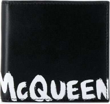 Alexander McQueen Portemonnee met logoprint Zwart