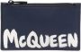Alexander McQueen Portemonnee met logoprint Blauw - Thumbnail 1
