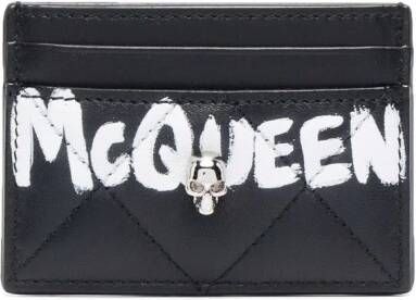 Alexander McQueen Portemonnee verfraaid met doodskop Zwart