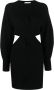 Alexander McQueen Ribgebreide mini-jurk Zwart - Thumbnail 1