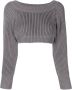 Alexander McQueen Ribgebreide sweater Grijs - Thumbnail 1