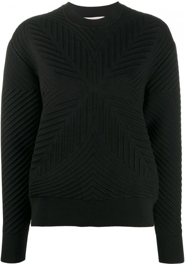 Alexander McQueen Ribgebreide trui Zwart