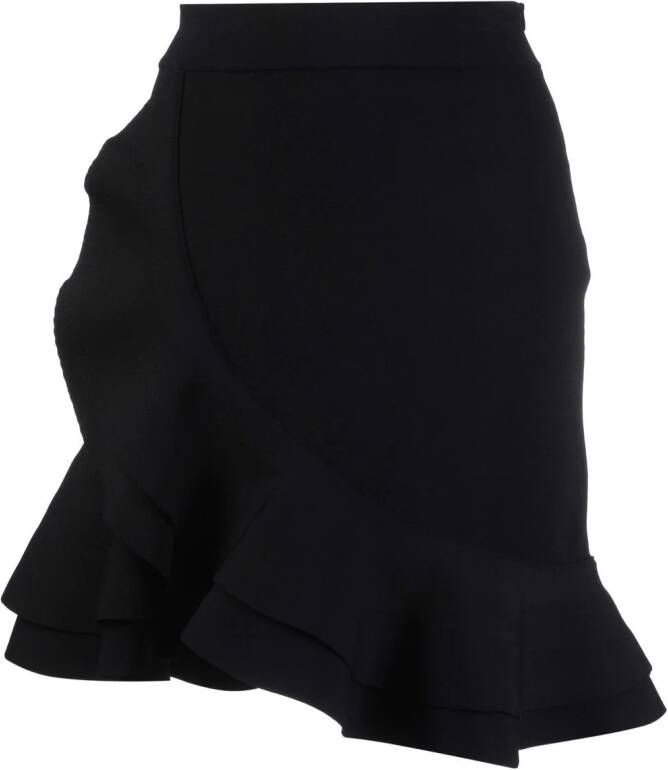 Alexander McQueen Rok met ruches Zwart